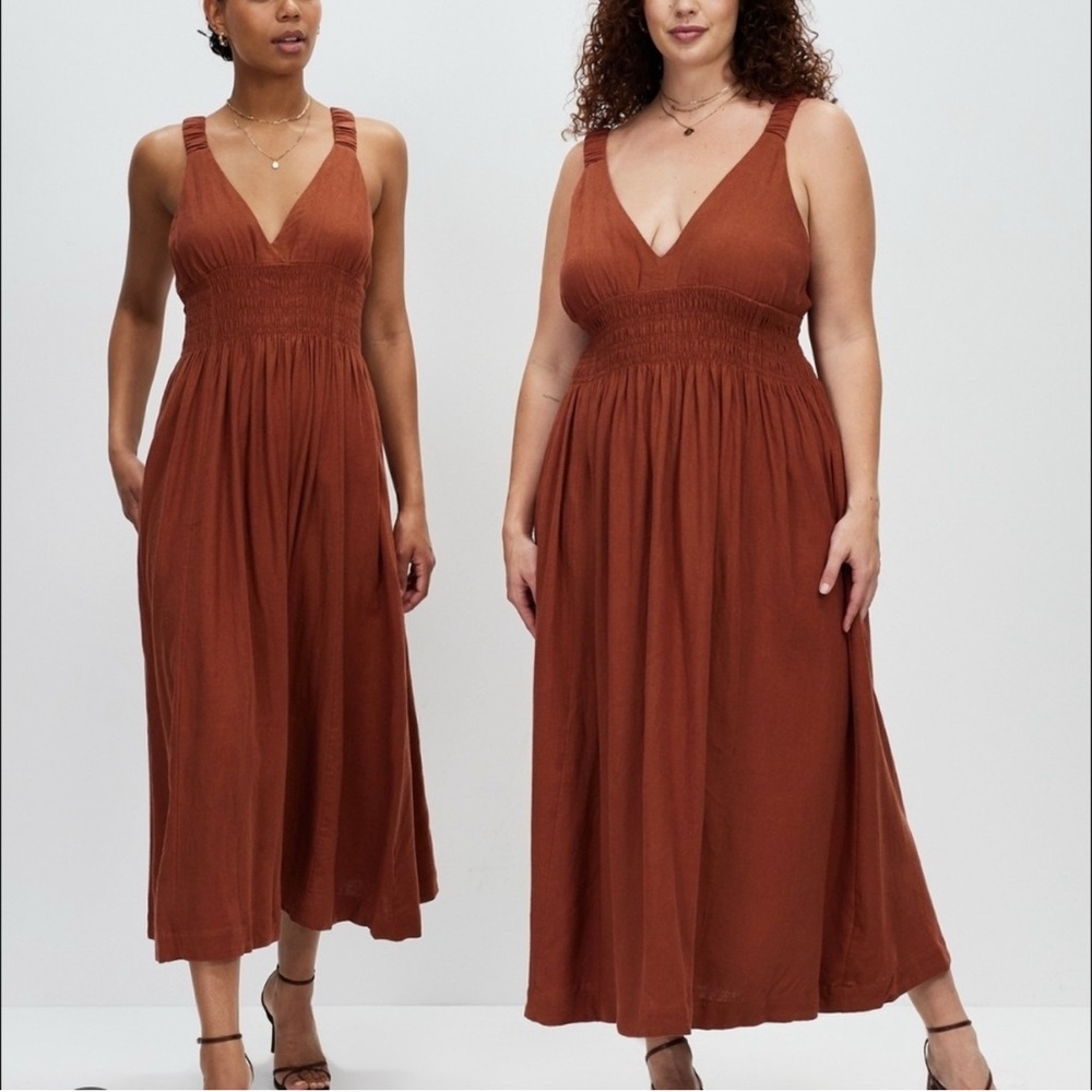 Abercrombie & Fitch Terracotta Midi Dress